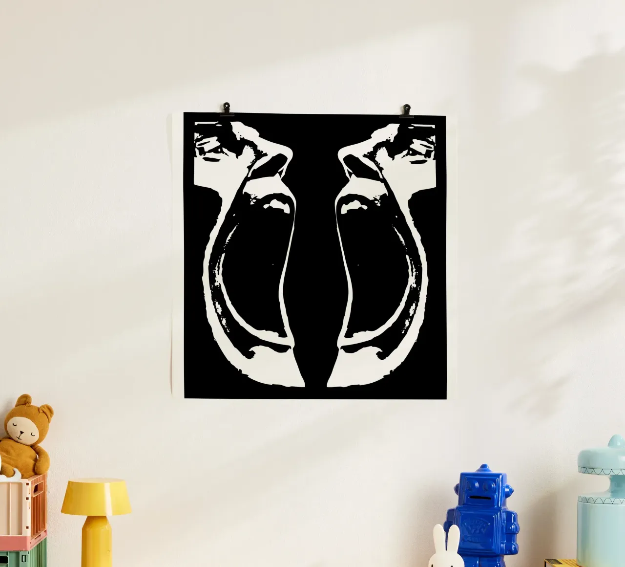 Design artistico di facce da urlo carta hahnemühle da ririedis