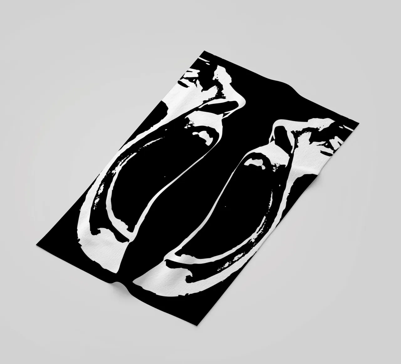 Design artistico di facce da urlo telo mare da ririedis