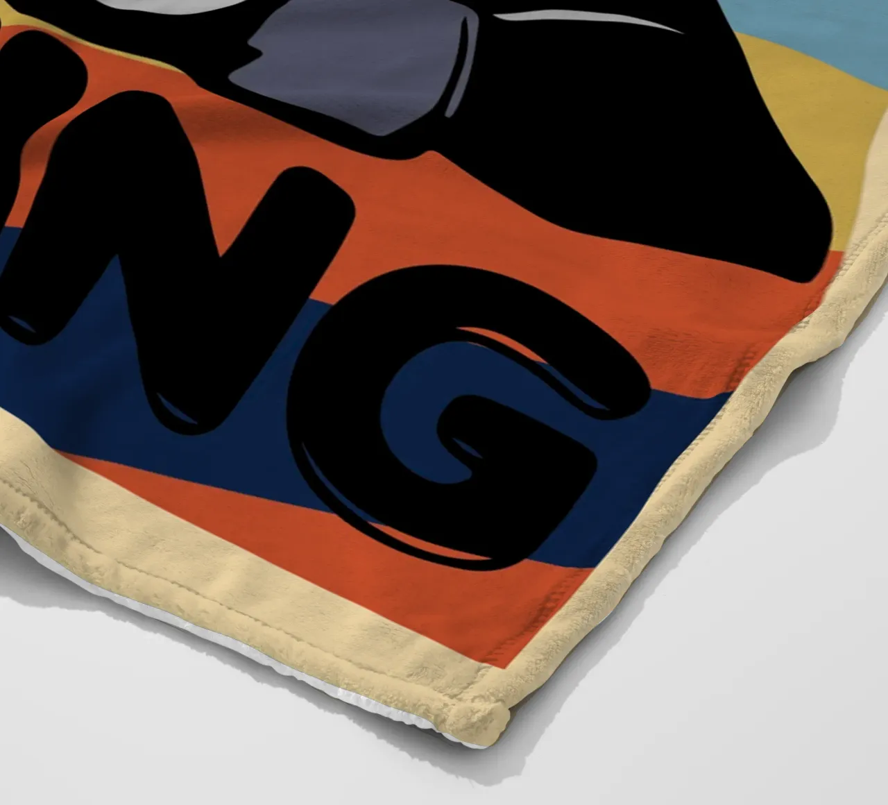 boxe retro art design coperta in pile da ririedis