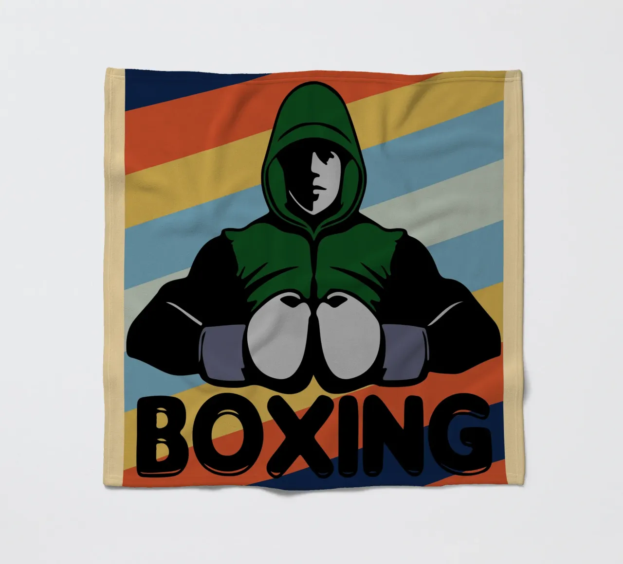 boxe retro art design coperta in pile da ririedis