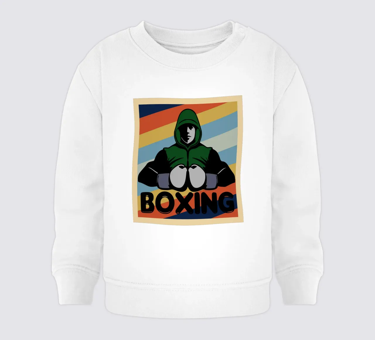 boxe retro art design felpa neonato da ririedis