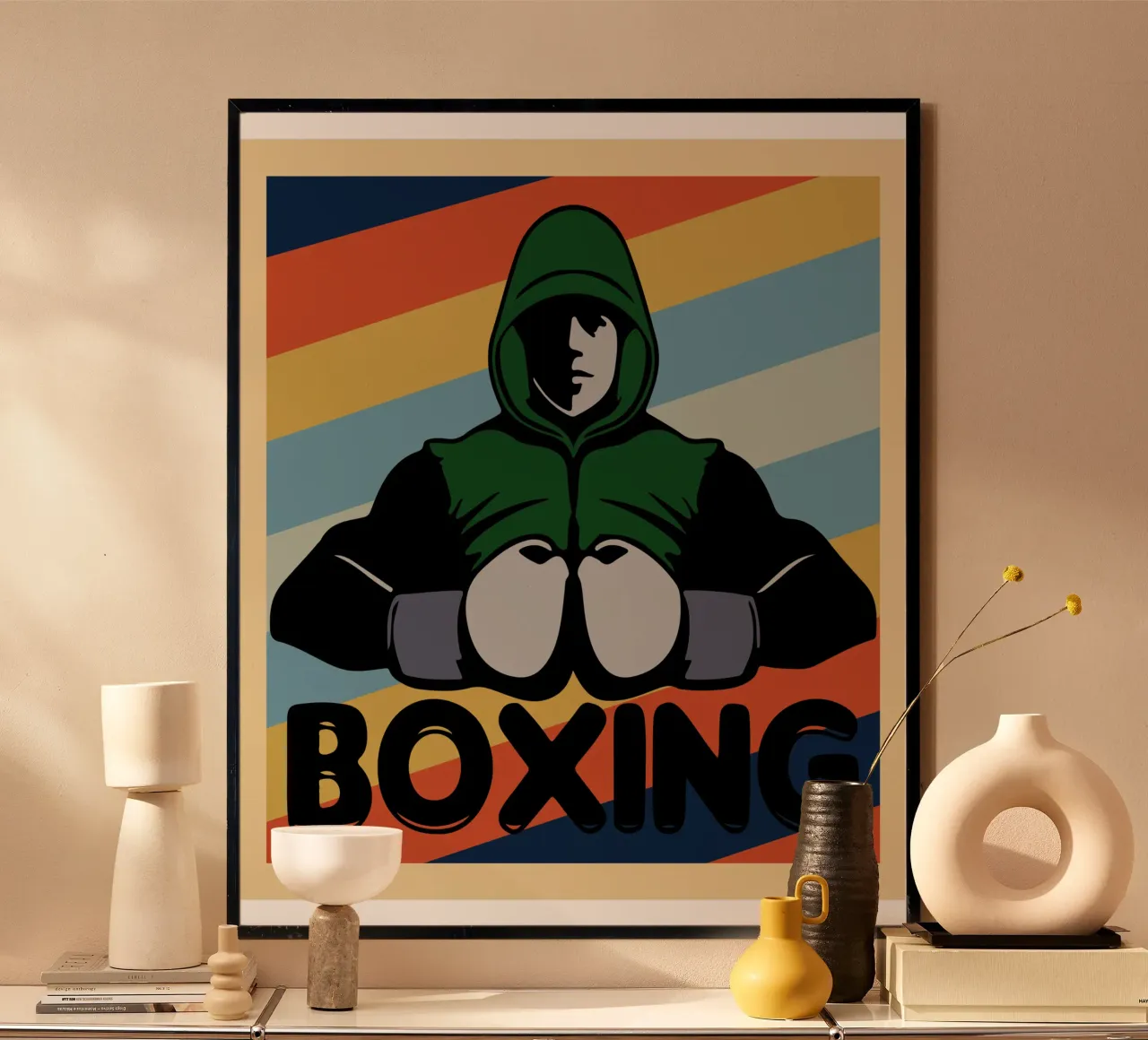boxe retro art design carta hahnemühle da ririedis