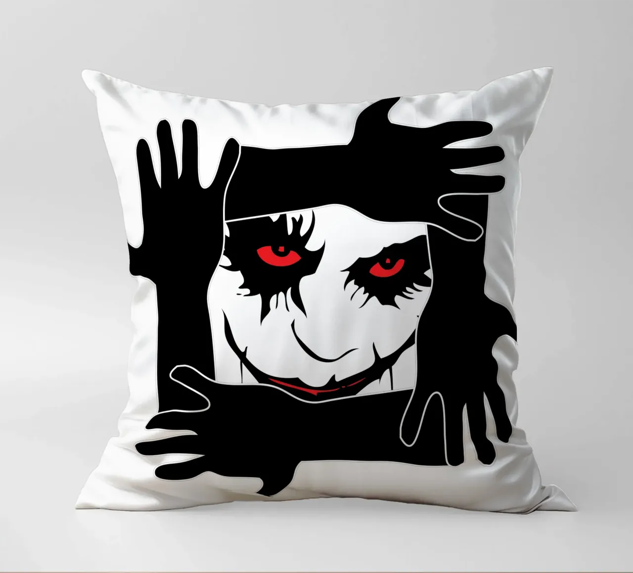 mani e faccia da clown cuscino da ririedis
