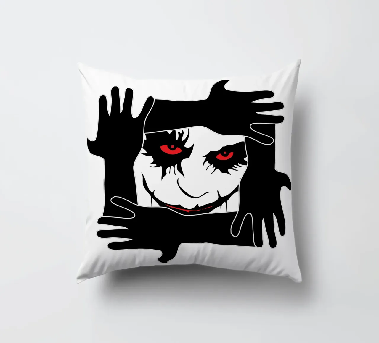 mani e faccia da clown cuscino da ririedis