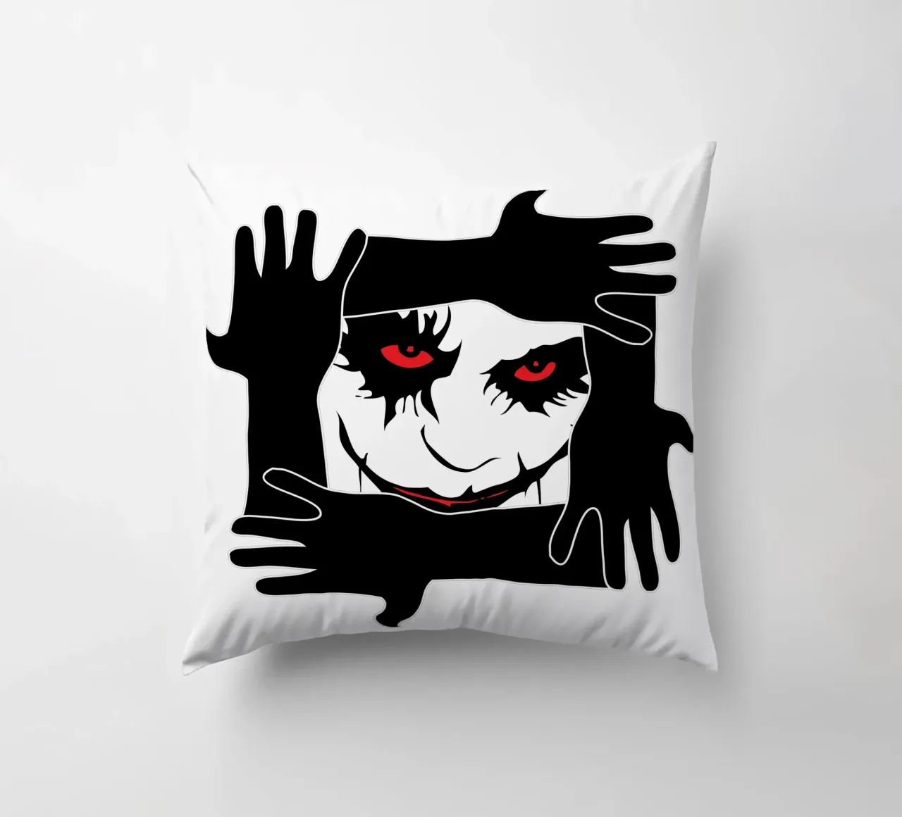 mani e faccia da clown cuscino da ririedis