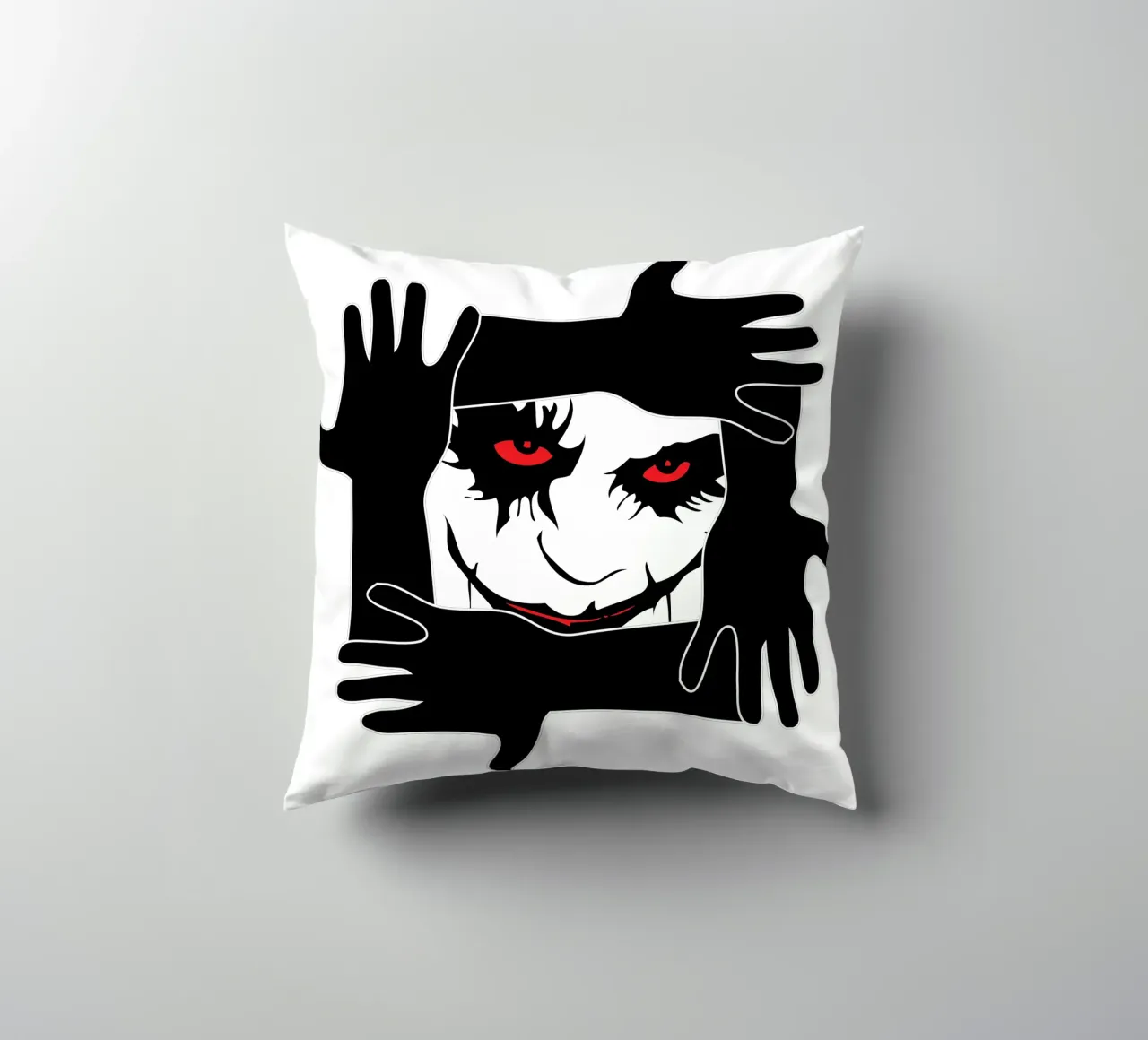 mani e faccia da clown cuscino da ririedis