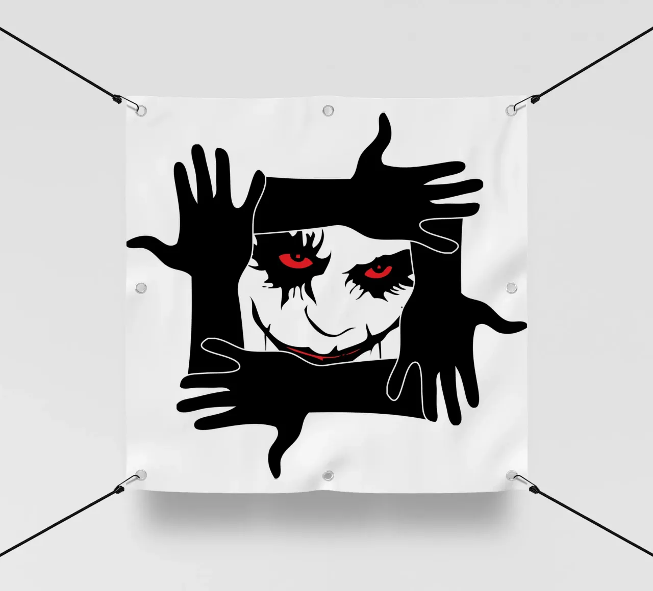 mani e faccia da clown telo in pvc da ririedis