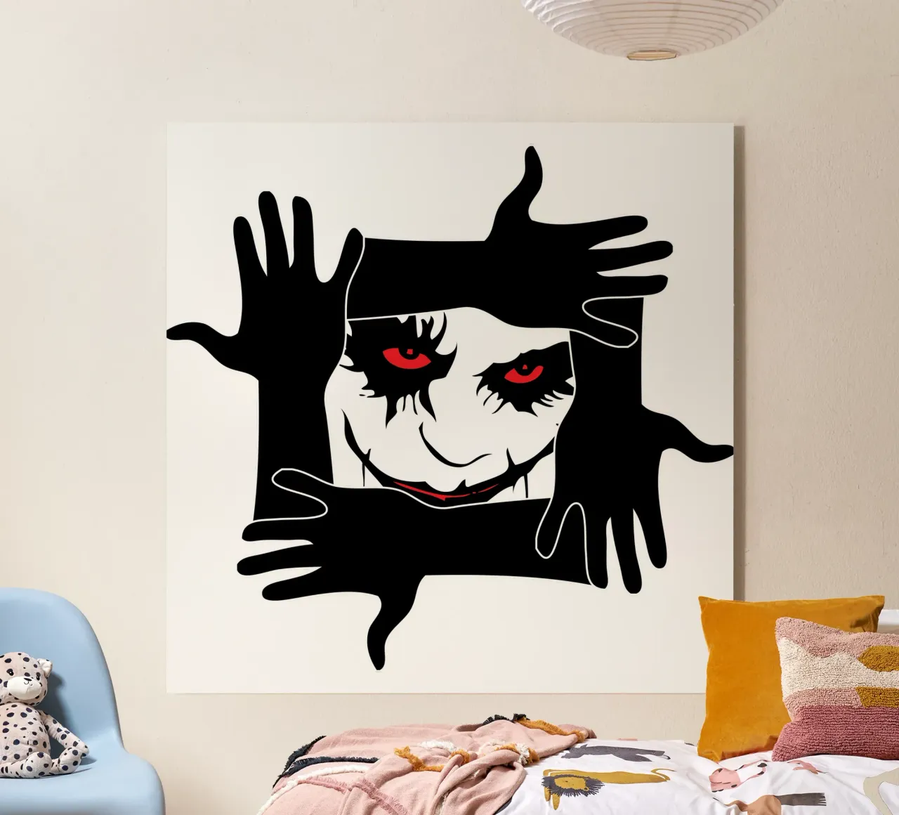 mani e faccia da clown plexiglass da ririedis