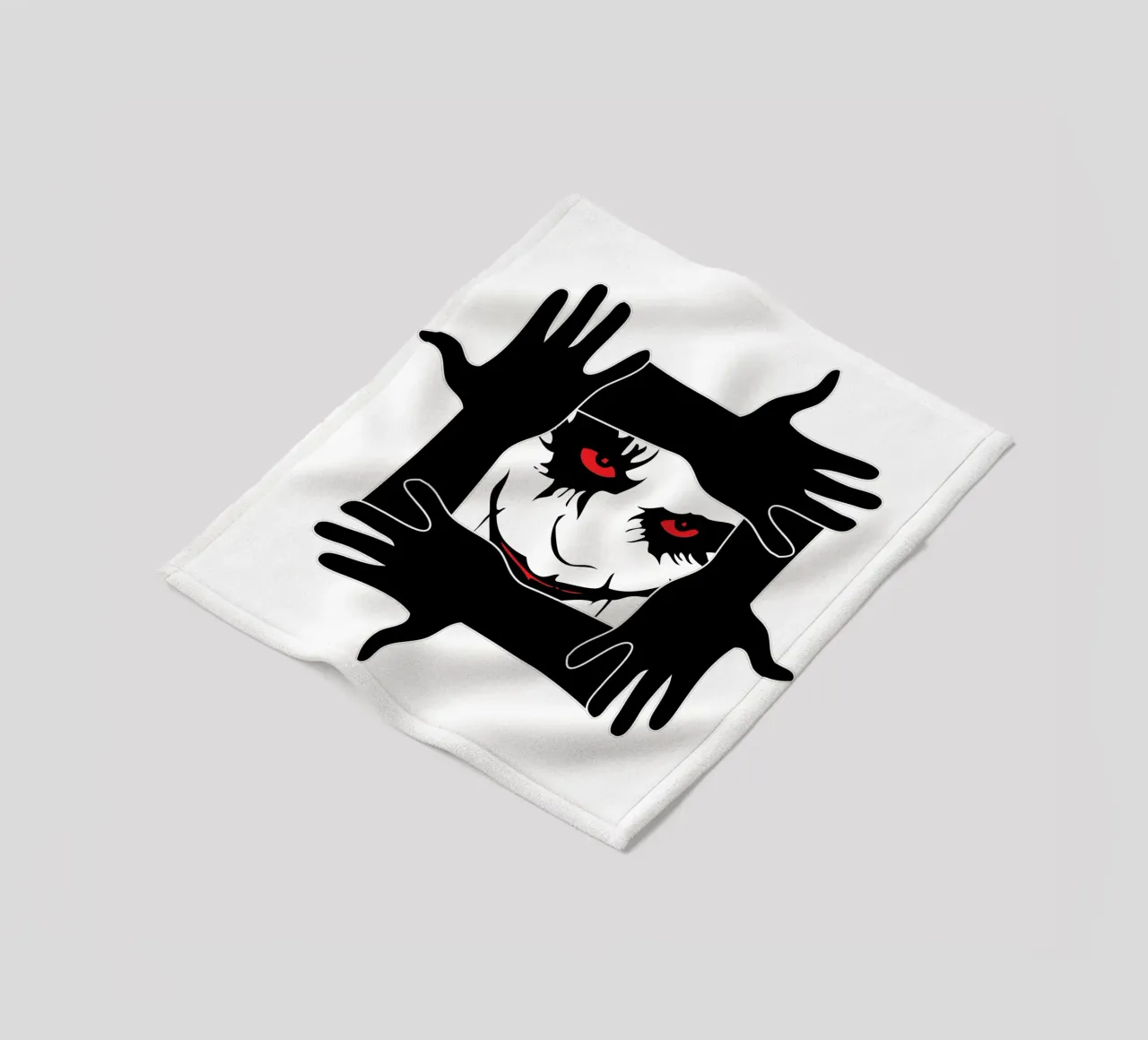 mani e faccia da clown coperta in pile da ririedis