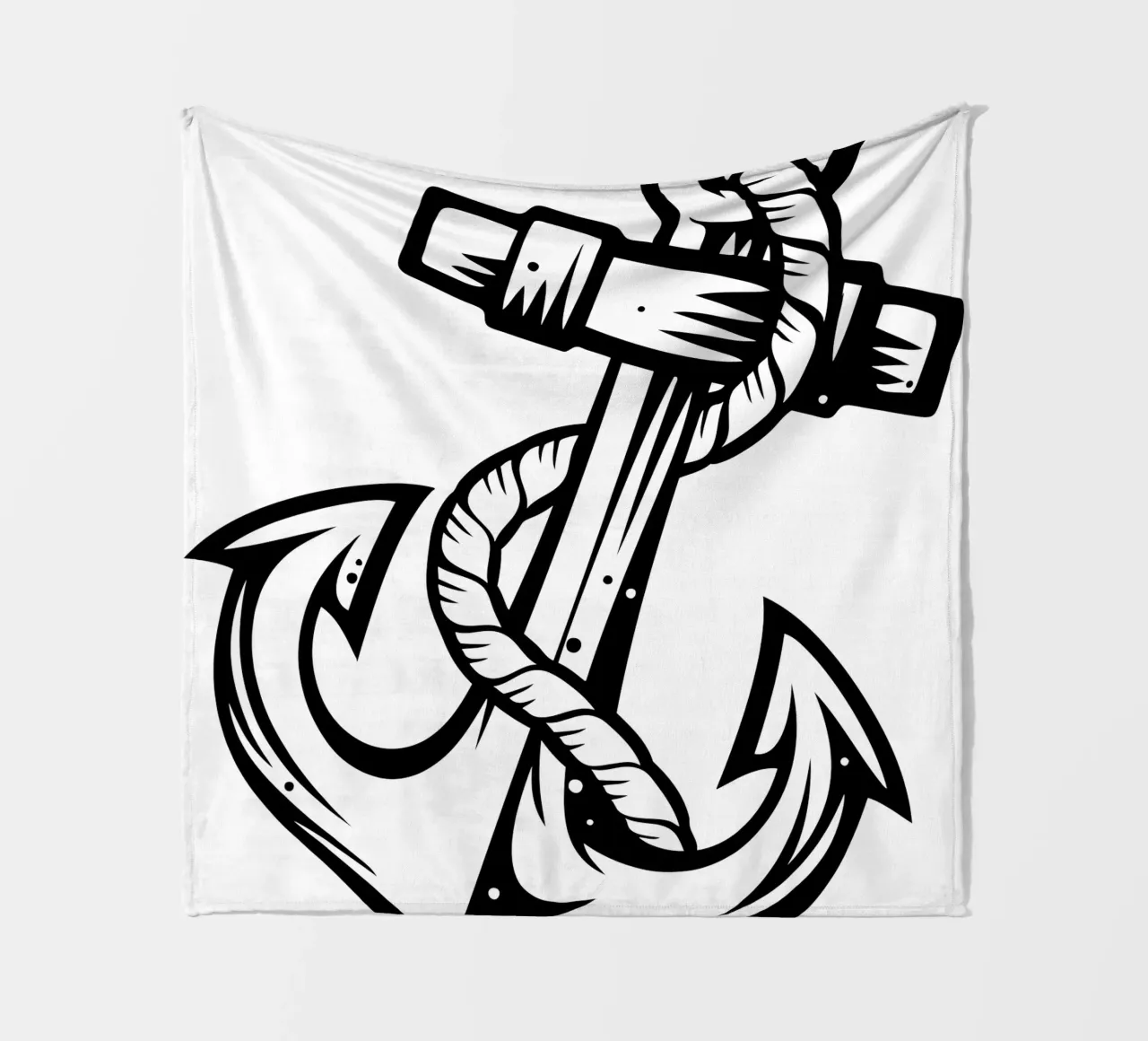 ancora navy art design coperta in pile da ririedis