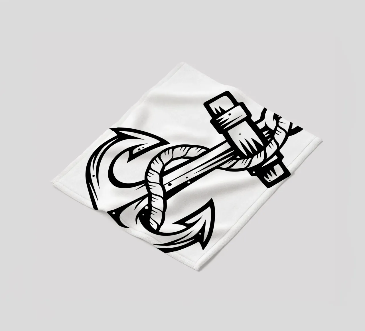 ancora navy art design coperta in pile da ririedis