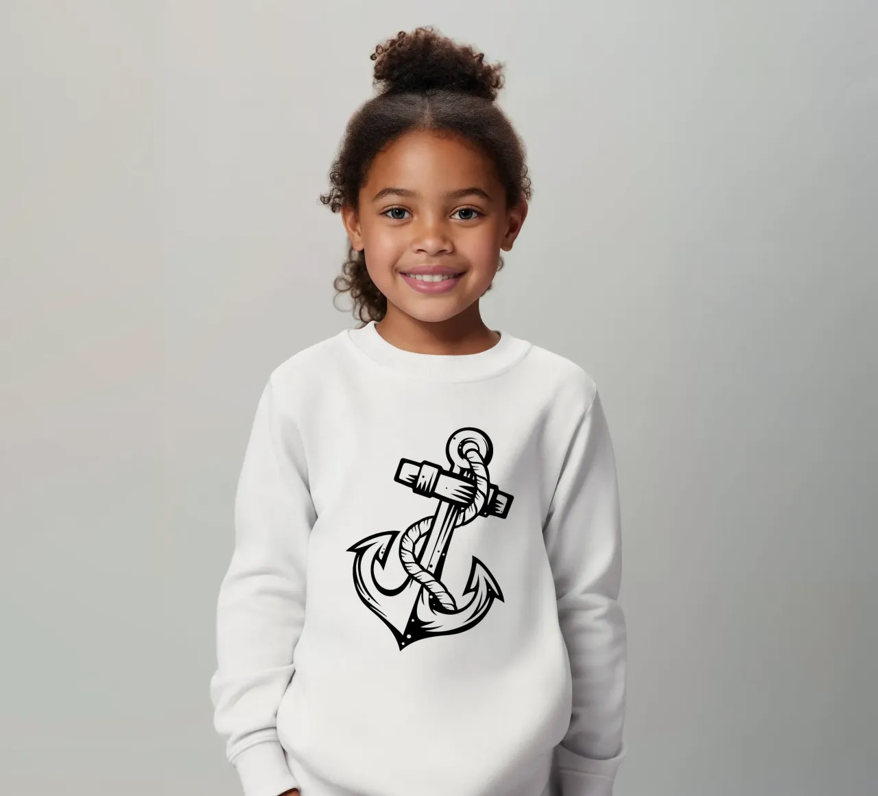 ancora navy art design felpa bambino da ririedis