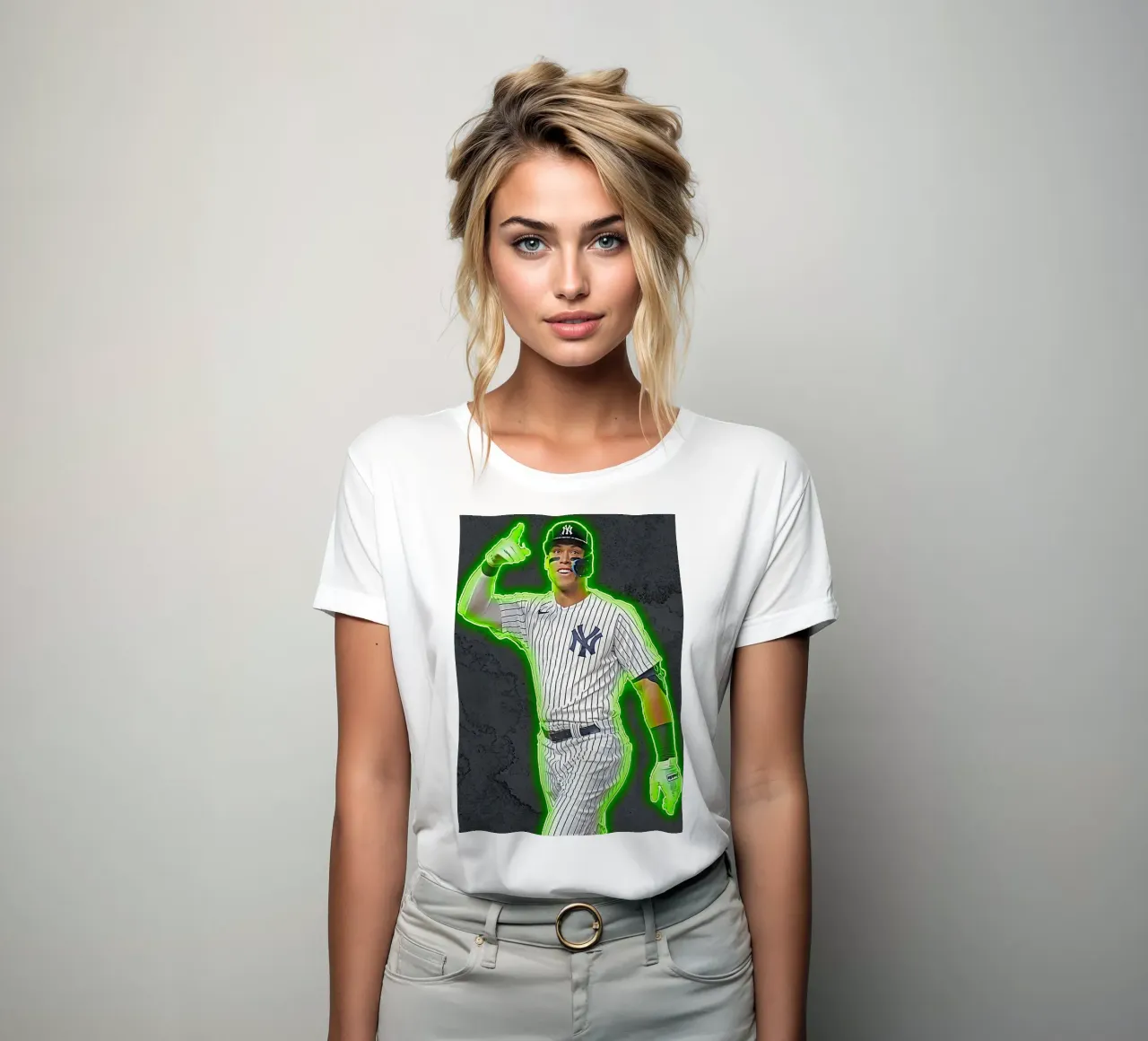 Arte di Aaroon Judge t-shirt da donna da neonartroom