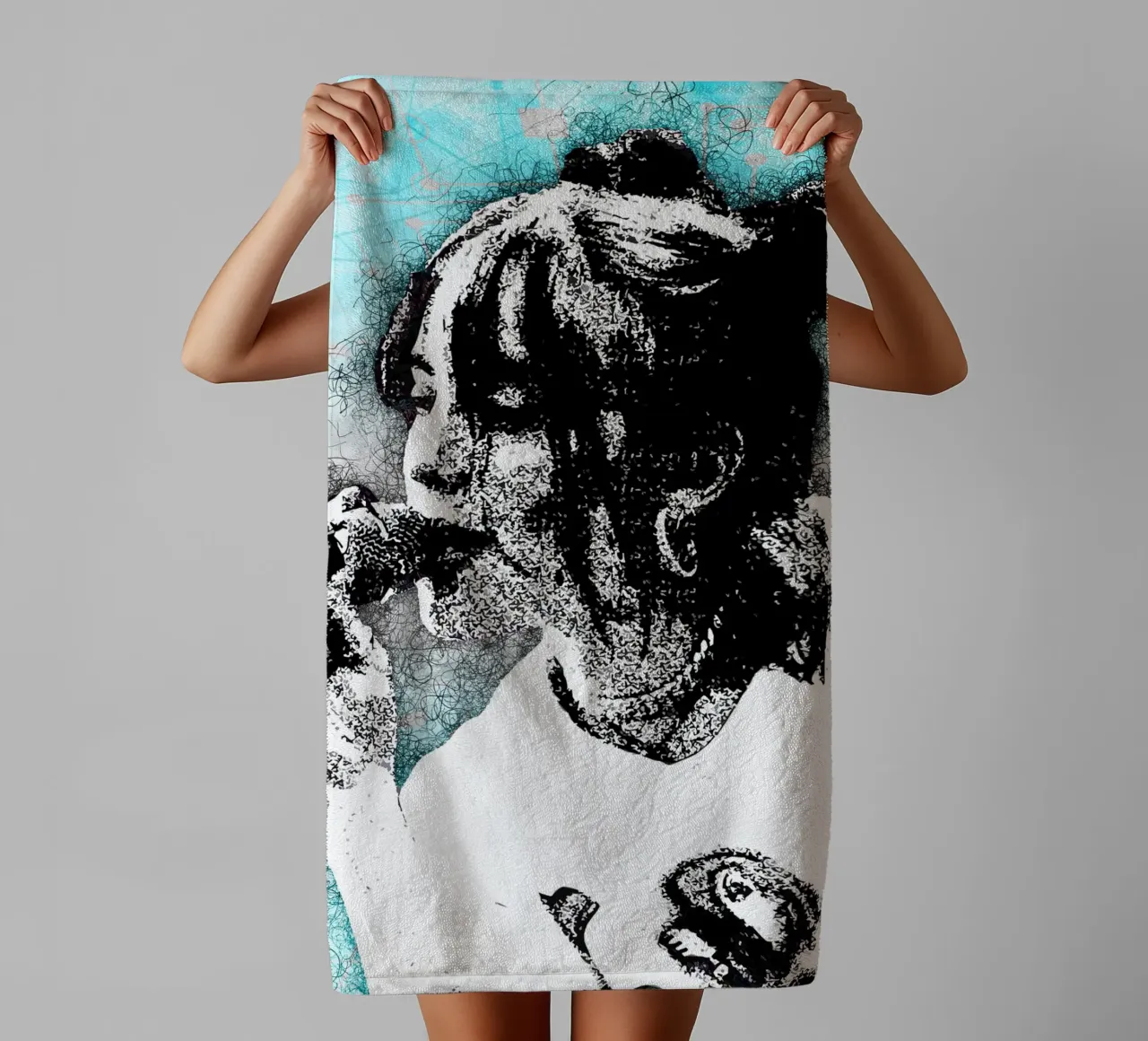 Art of Eilish towel by neonartroom