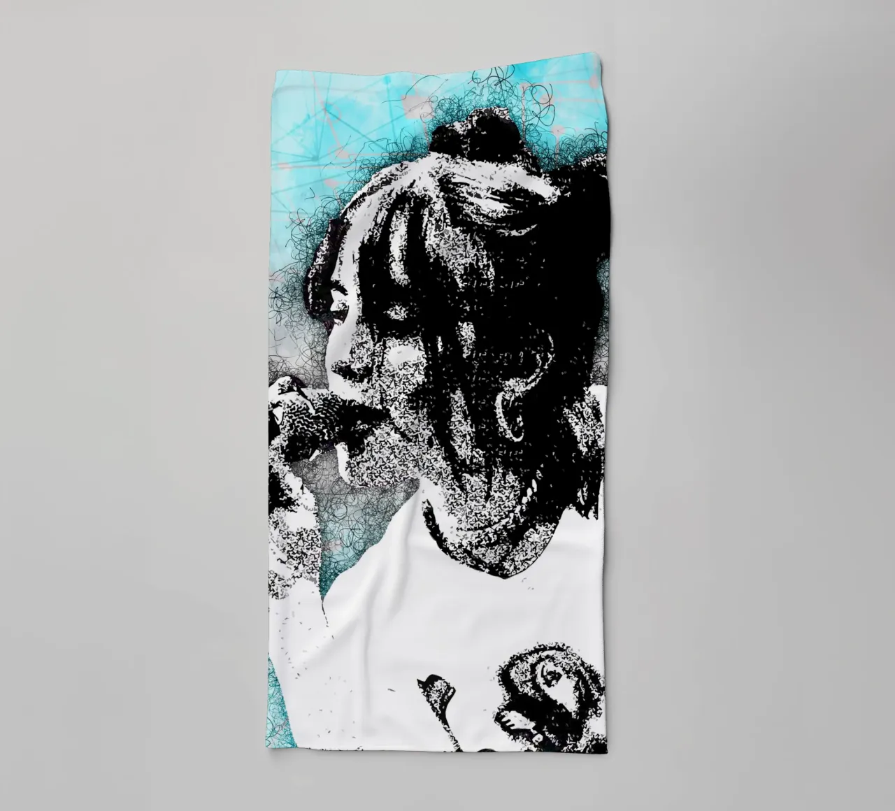Art of Eilish towel by neonartroom
