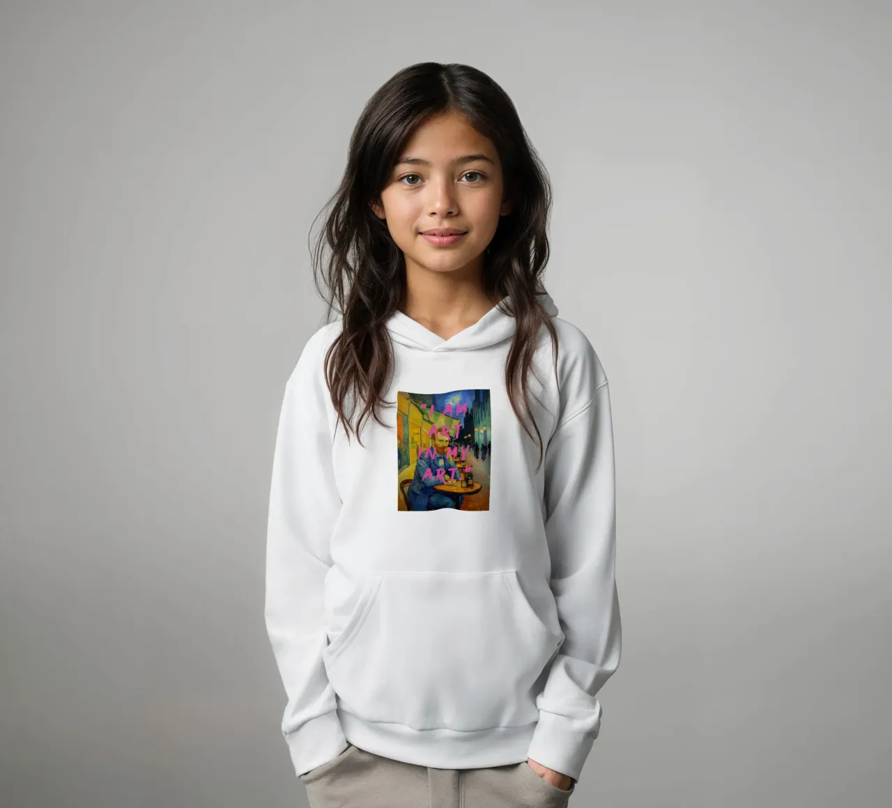 Van Gogh ich bin kunst sudadera con capucha para niño de Carinaprint