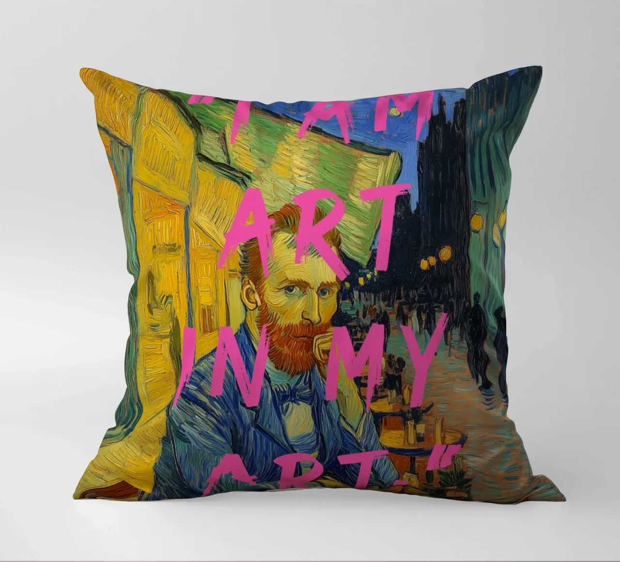 Van Gogh ich bin kunst cuscino da Carinaprint