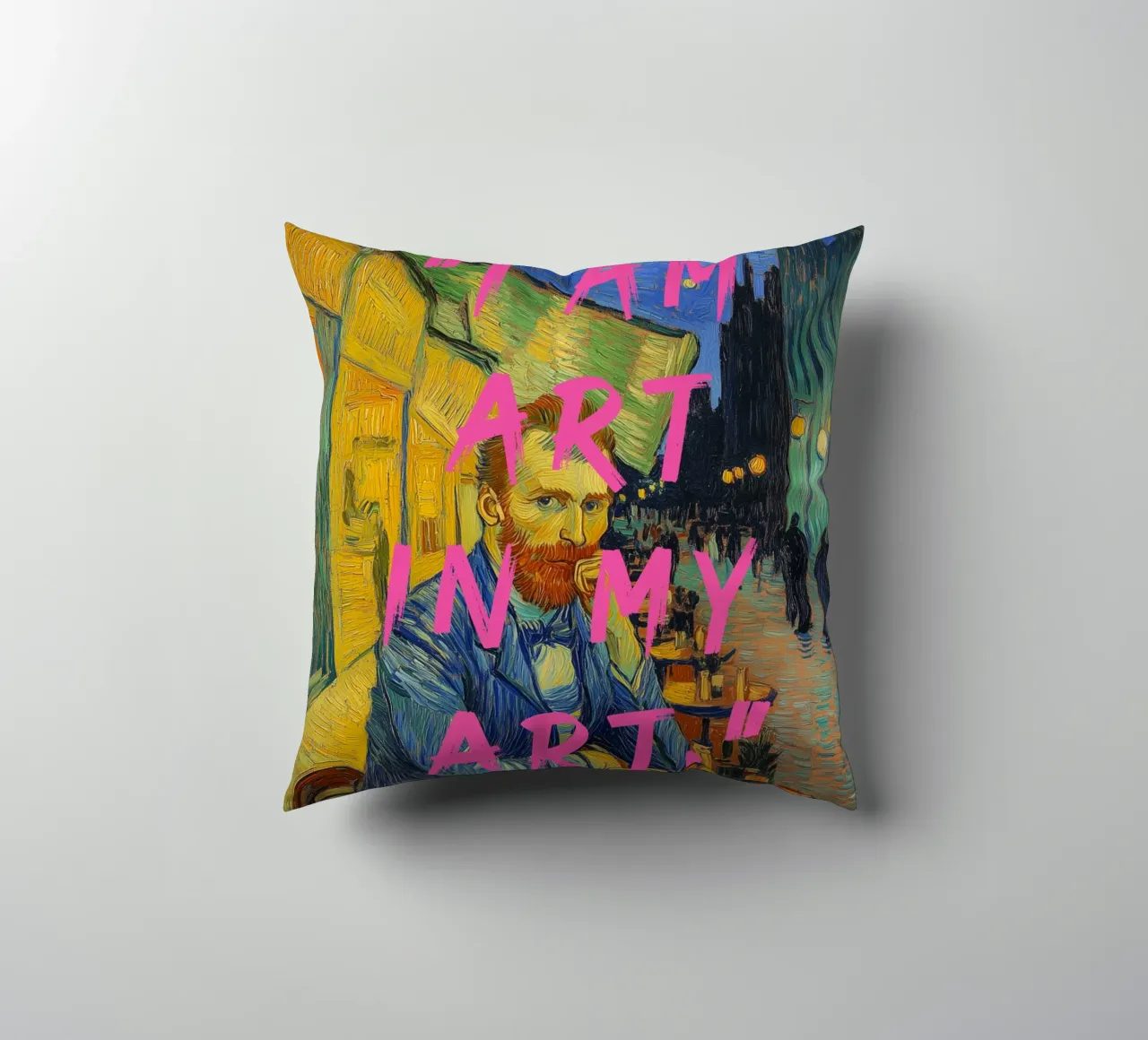 Van Gogh ich bin kunst cuscino da Carinaprint