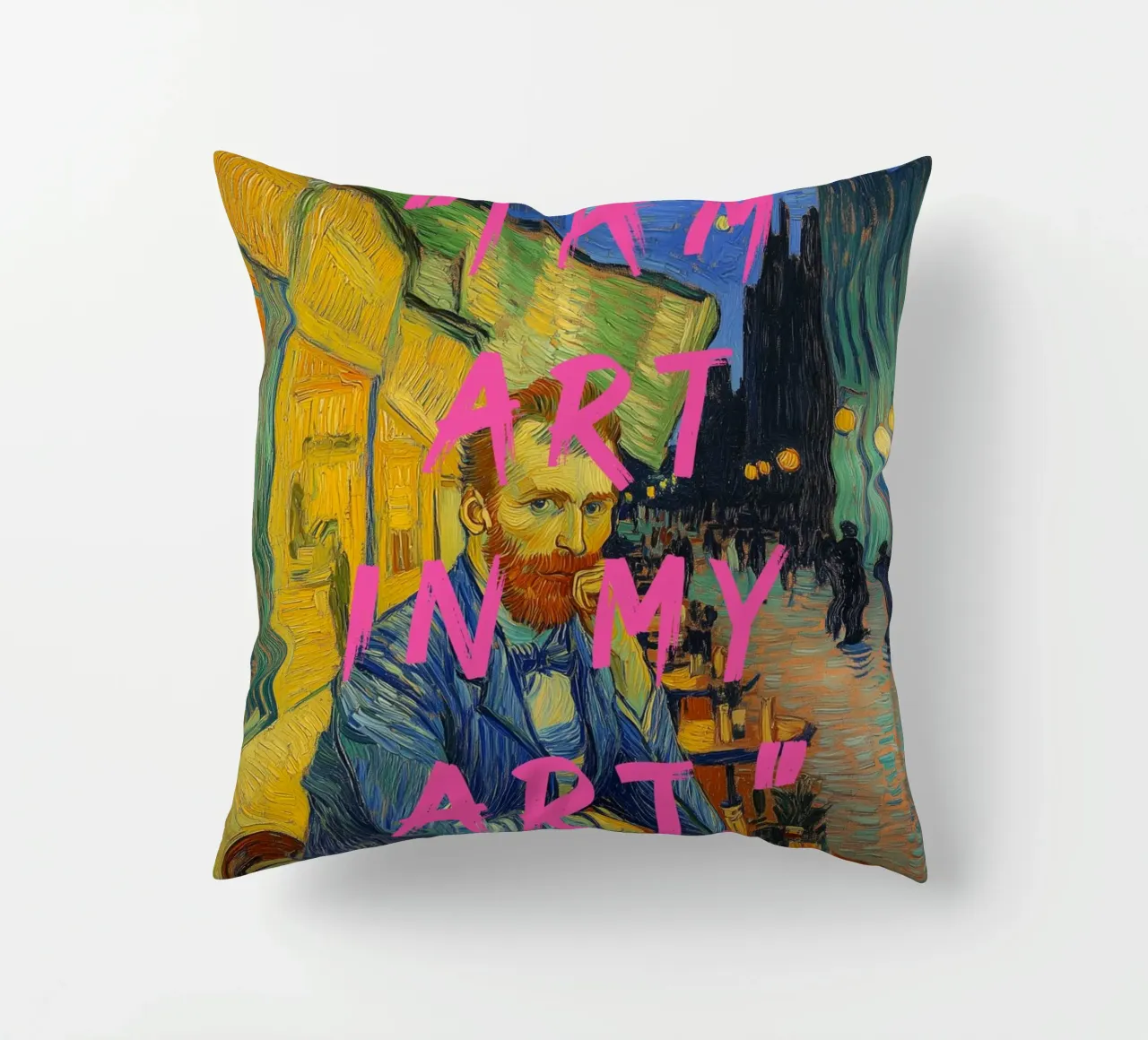 Van Gogh ich bin kunst cuscino da Carinaprint