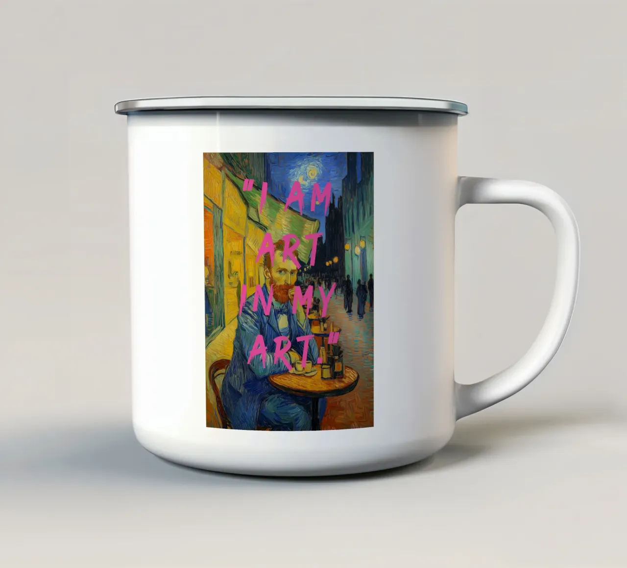 Van Gogh ich bin kunst tazza in smalto da Carinaprint