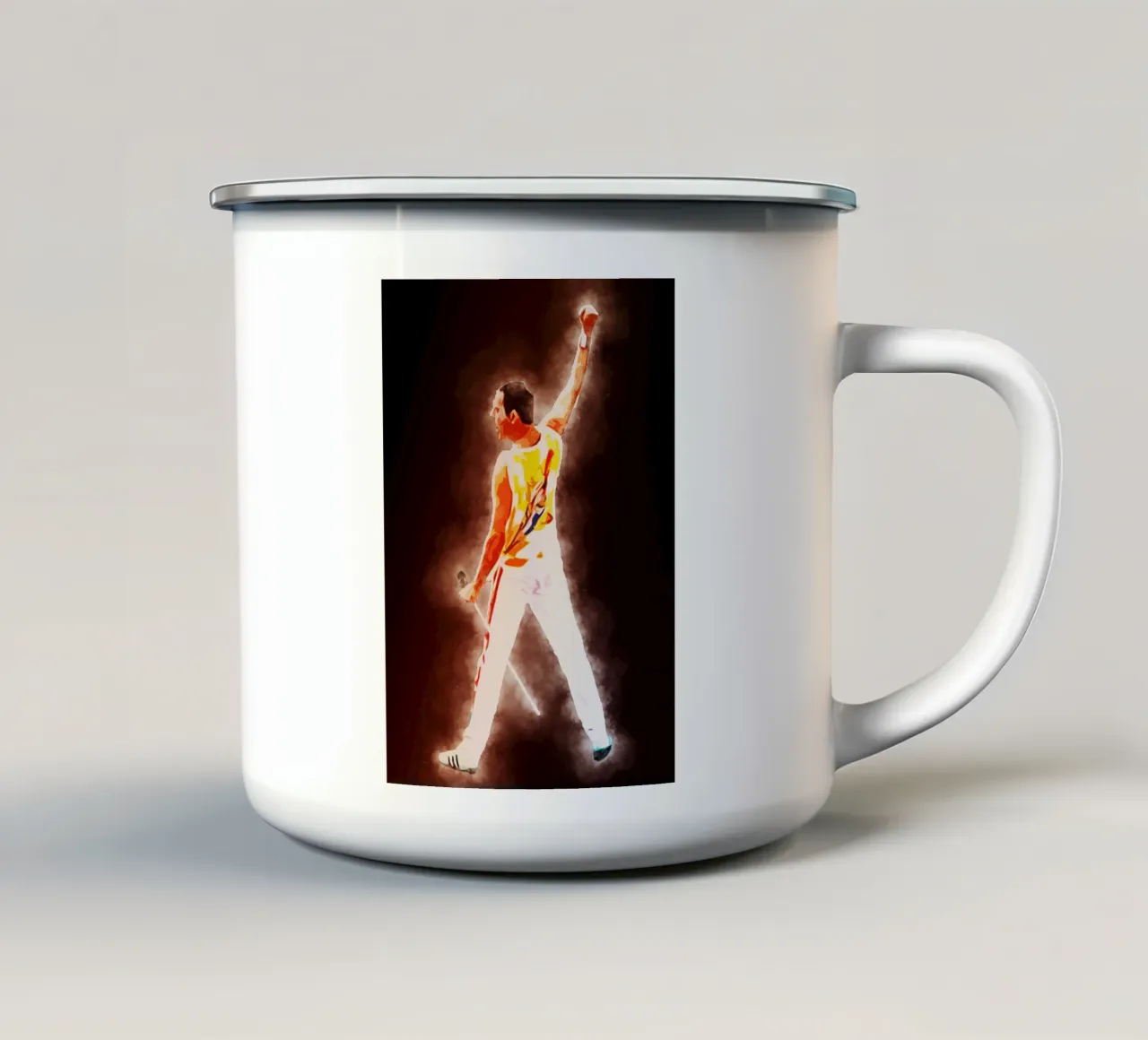 Il re del rock tazza in smalto da neonartroom