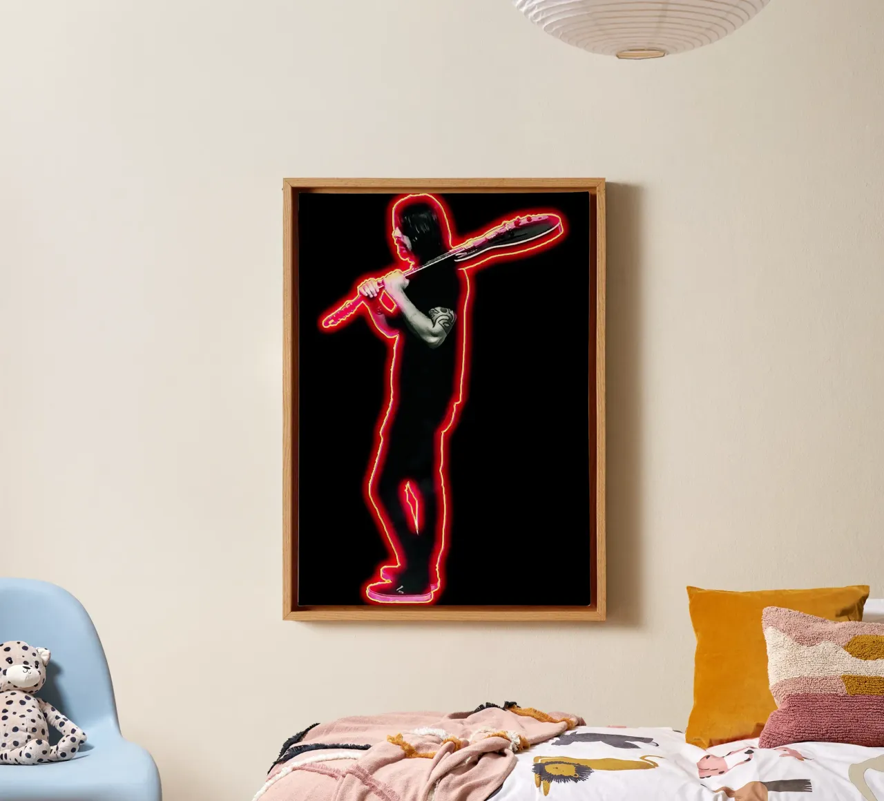 Neon of Ghrol canvas with Floater frame by neonartroom