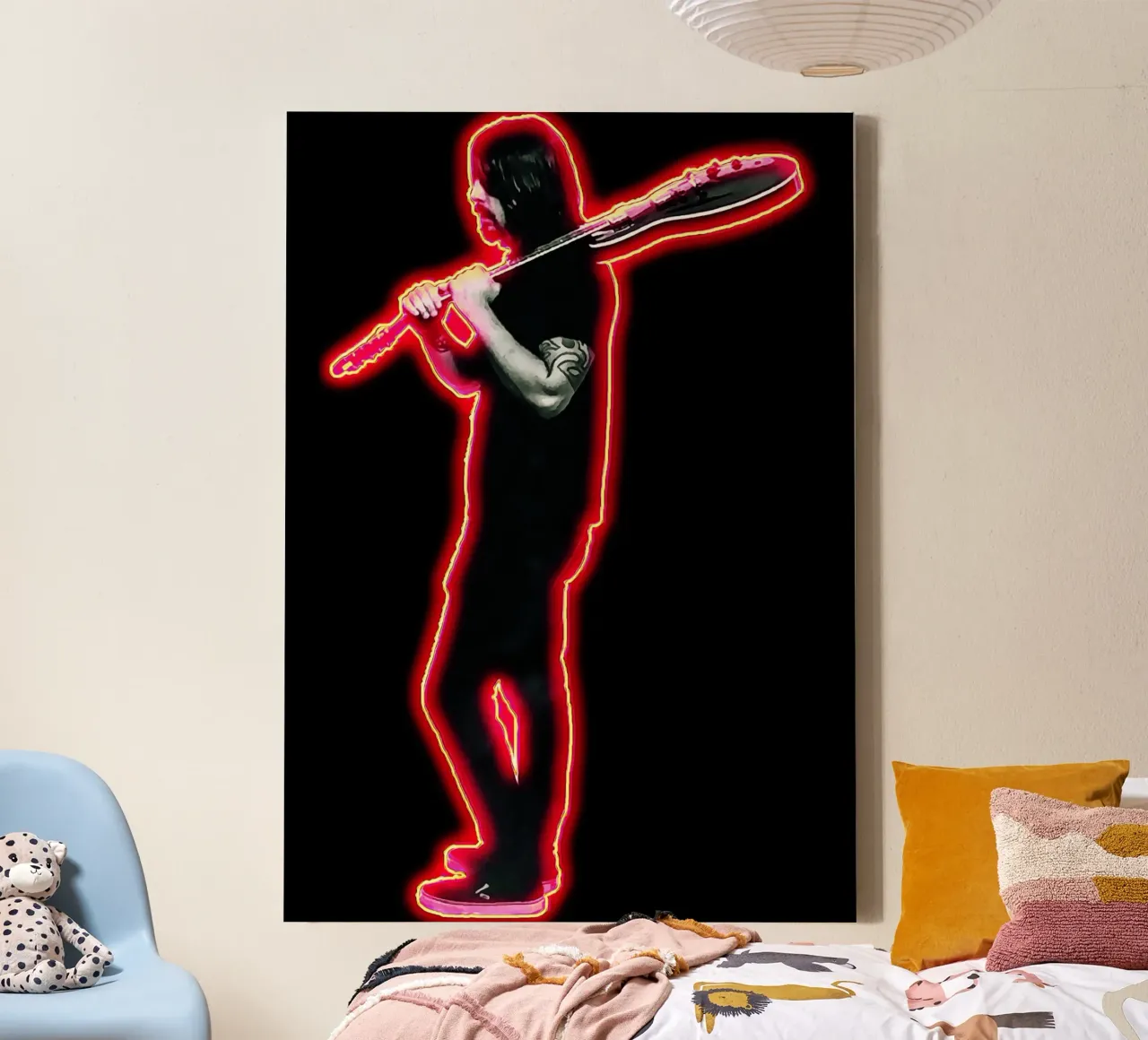 Neon of Ghrol canvas with Floater frame by neonartroom