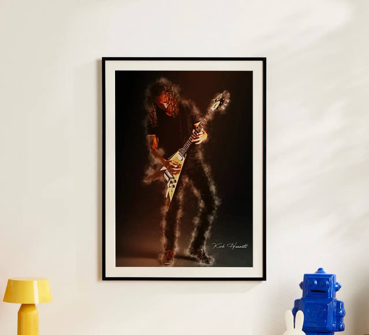 Arte di Kirk Hammett poster con telaio in alluminio da neonartroom