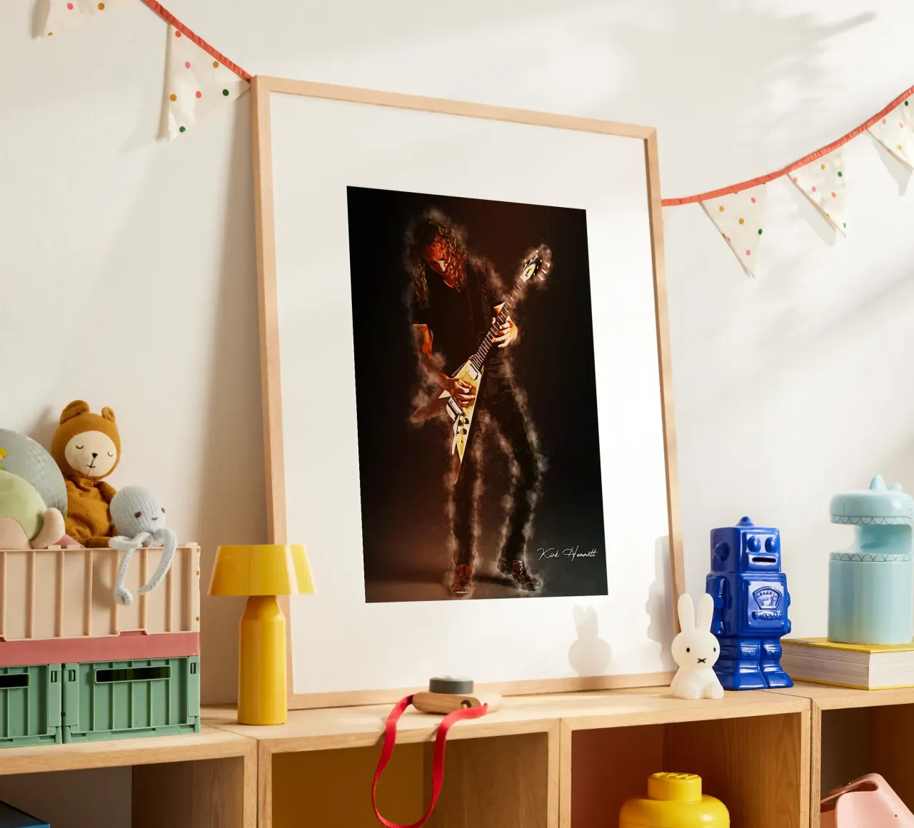 Arte di Kirk Hammett poster con telaio in alluminio da neonartroom