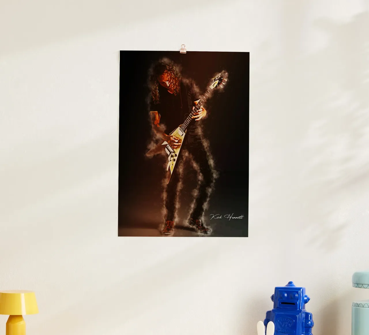 Arte di Kirk Hammett poster con telaio in alluminio da neonartroom