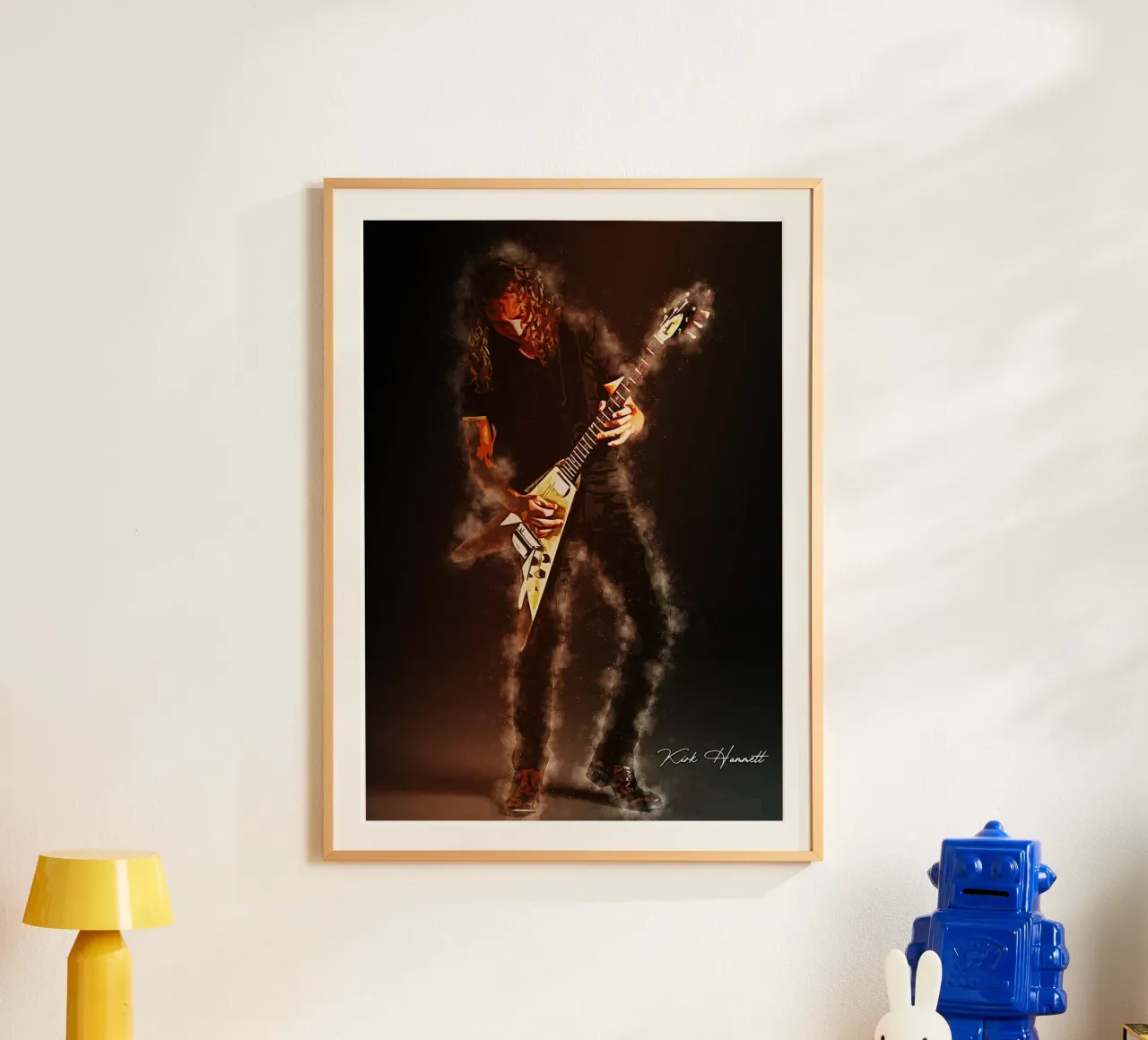 Arte di Kirk Hammett poster con telaio in alluminio da neonartroom