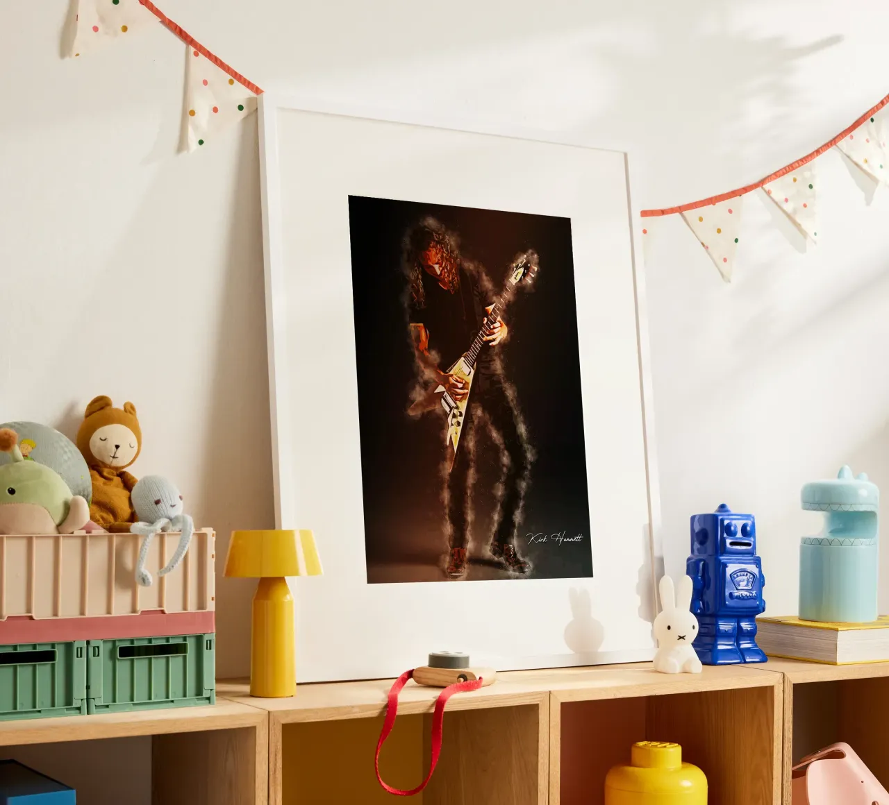 Arte di Kirk Hammett poster con telaio in alluminio da neonartroom