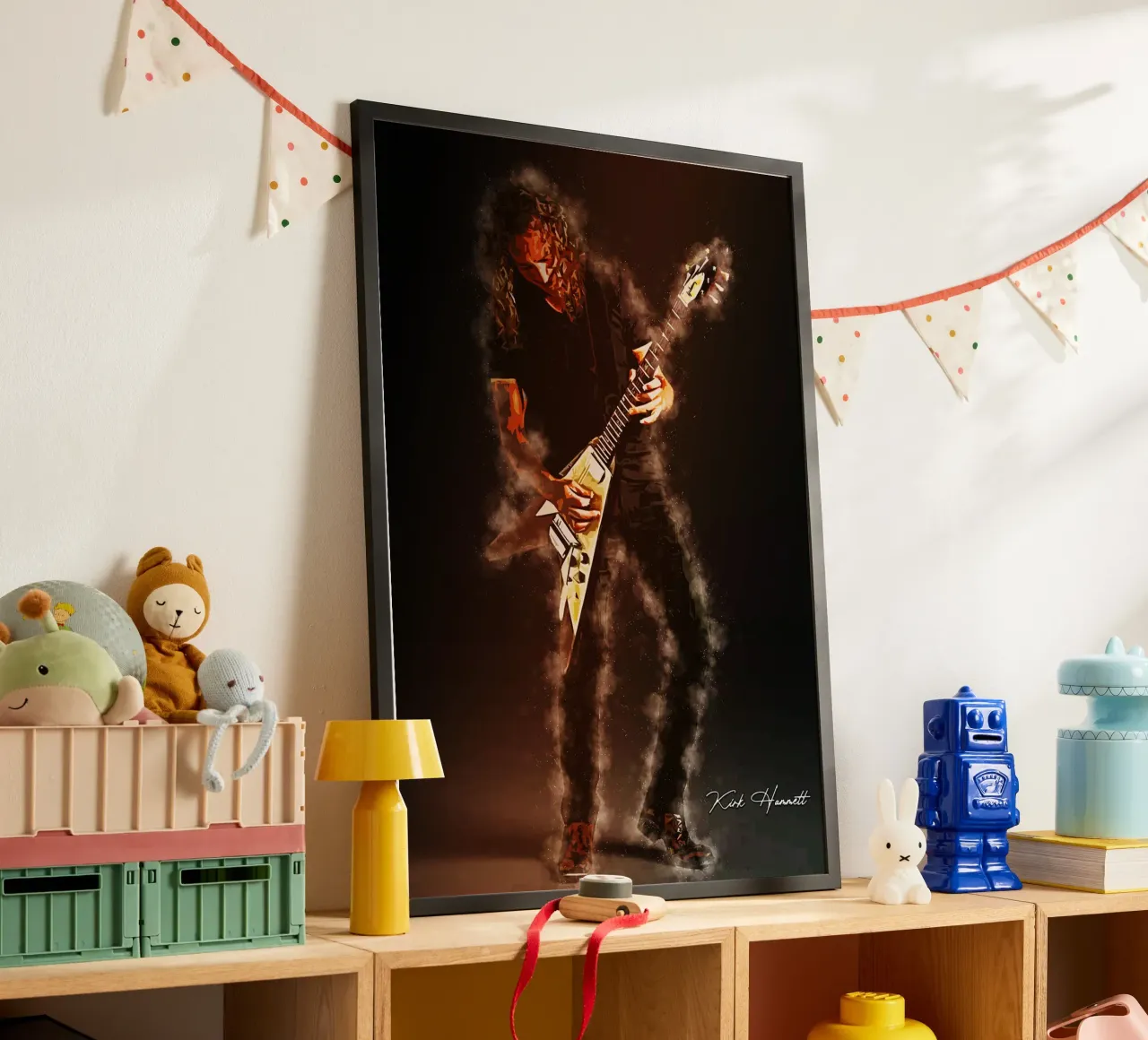 Arte di Kirk Hammett poster con telaio in alluminio da neonartroom