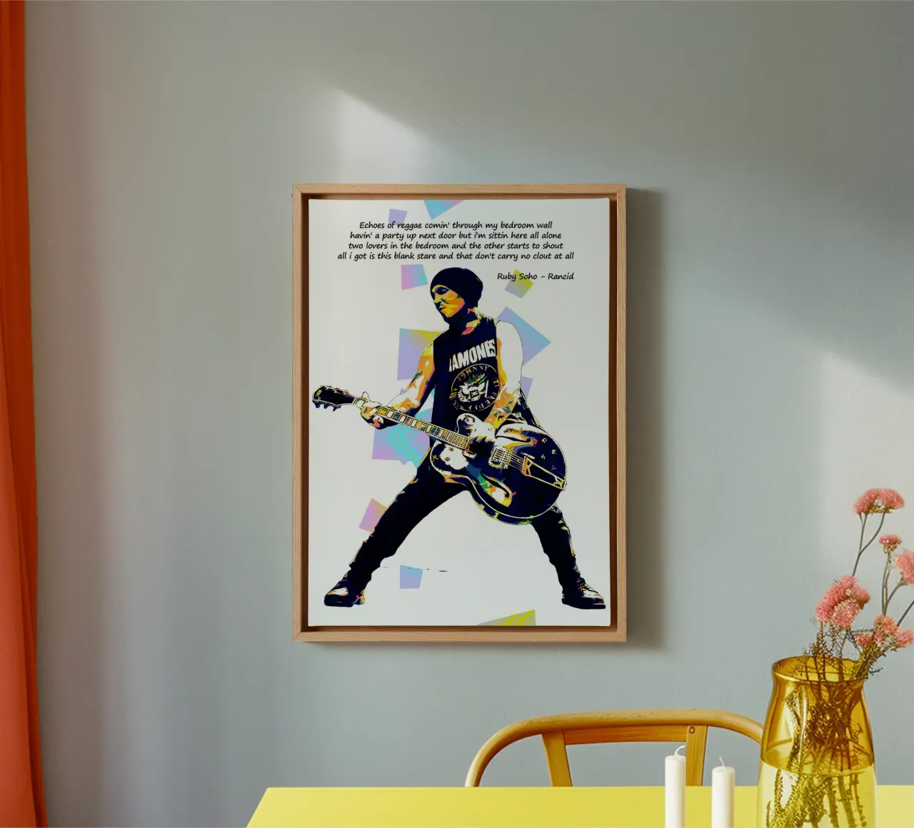 Legende van Tim Armstrong canvas met Baklijst van neonartroom