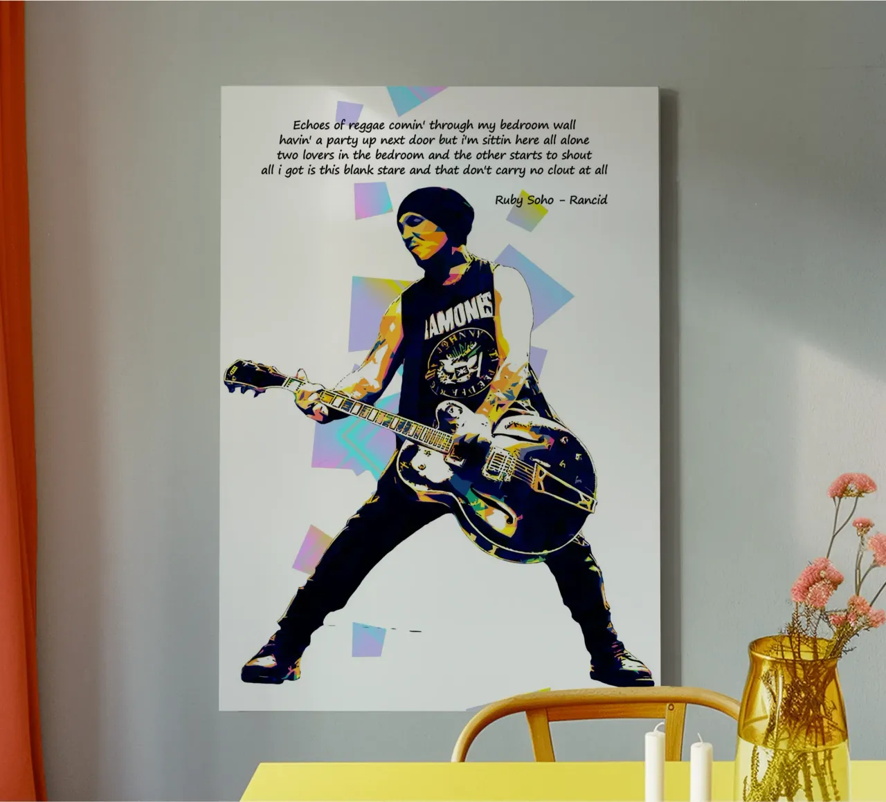 Legende van Tim Armstrong canvas met Baklijst van neonartroom