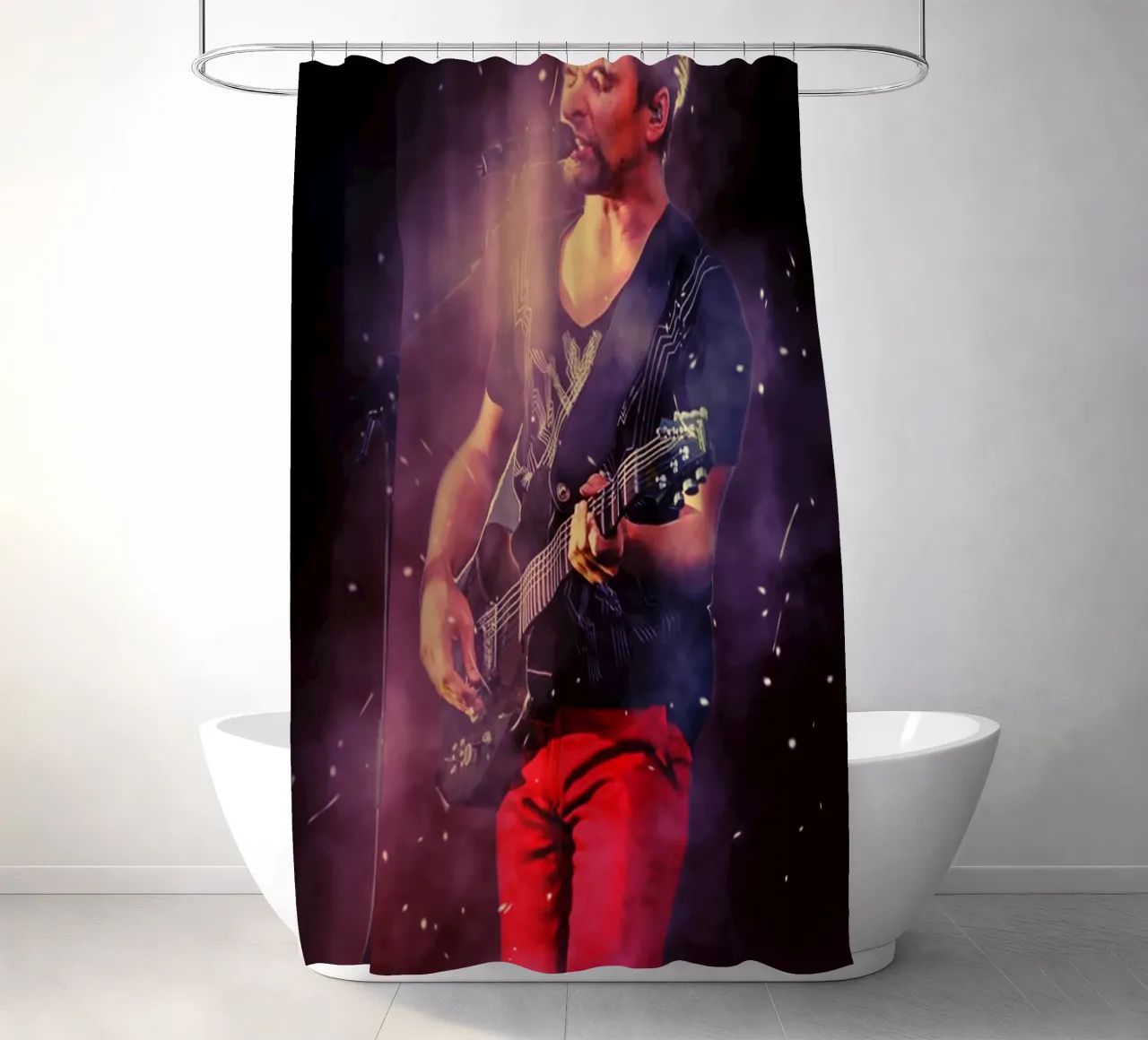 Story of Matt shower curtain by neonartroom