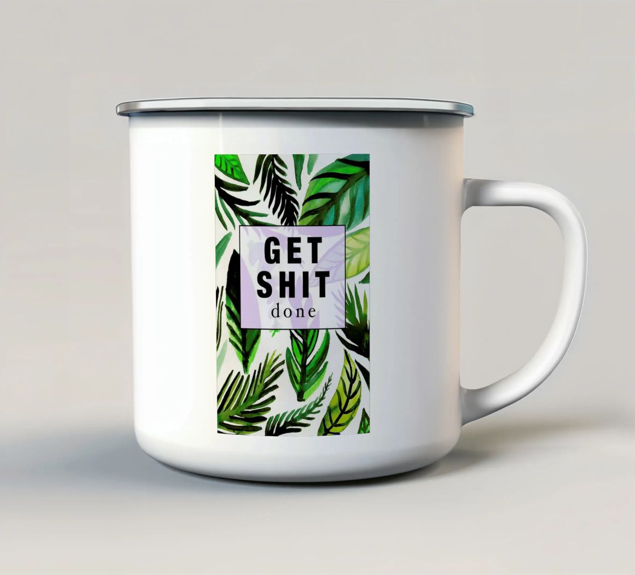 Get Shit Done tazza in smalto da Vasare Nar