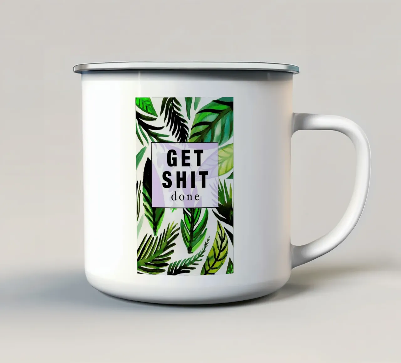 Get Shit Done Emaille Tasse von Vasare Nar