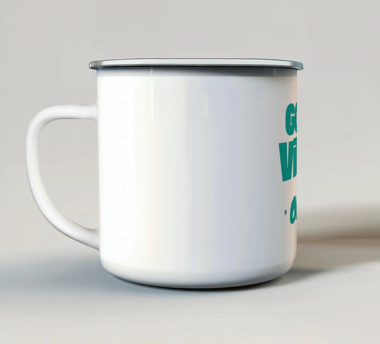 Solo Good Vibes tazza in smalto da Gunawan Rb