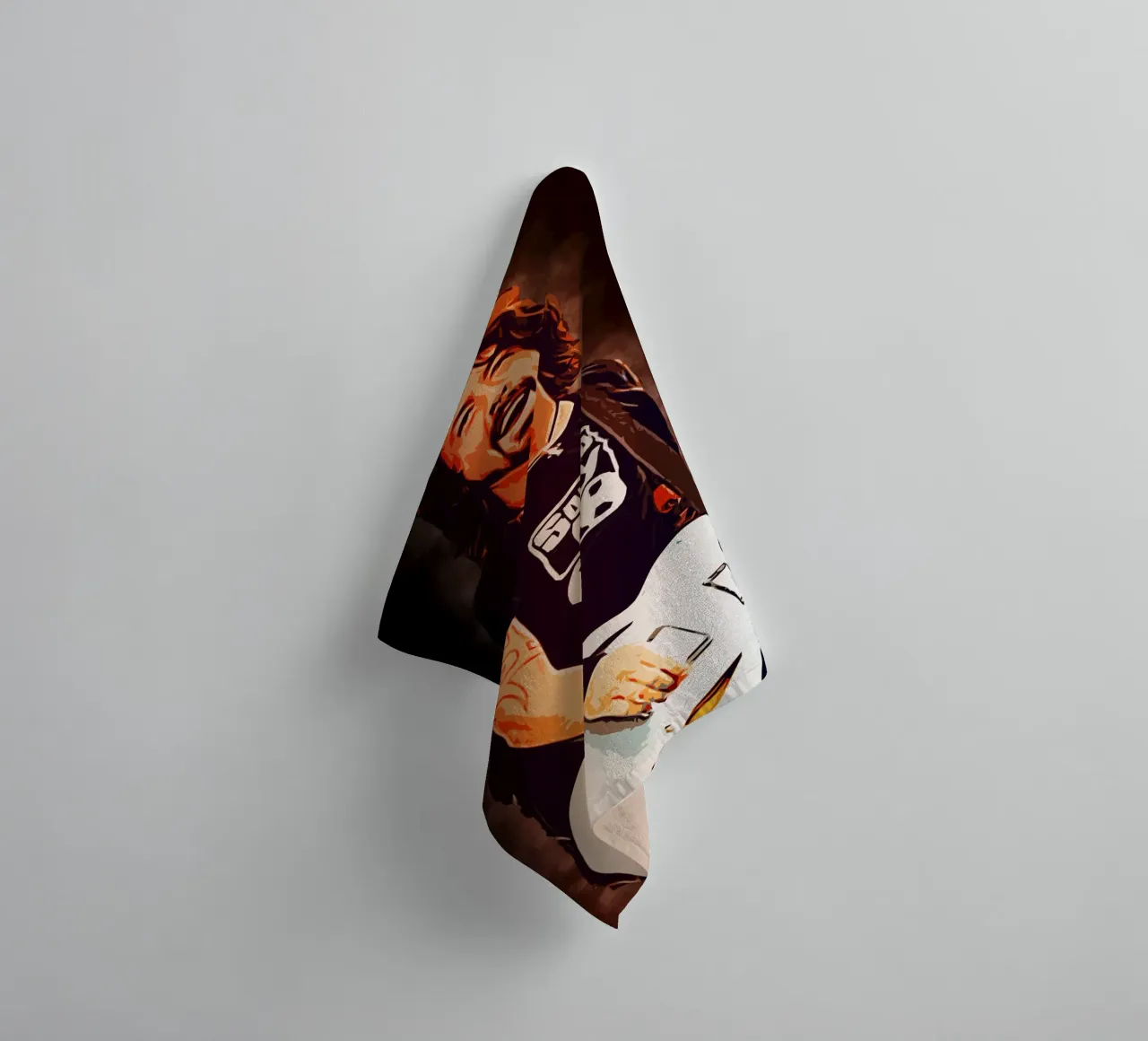 Story of Dave Ghrol towel by neonartroom