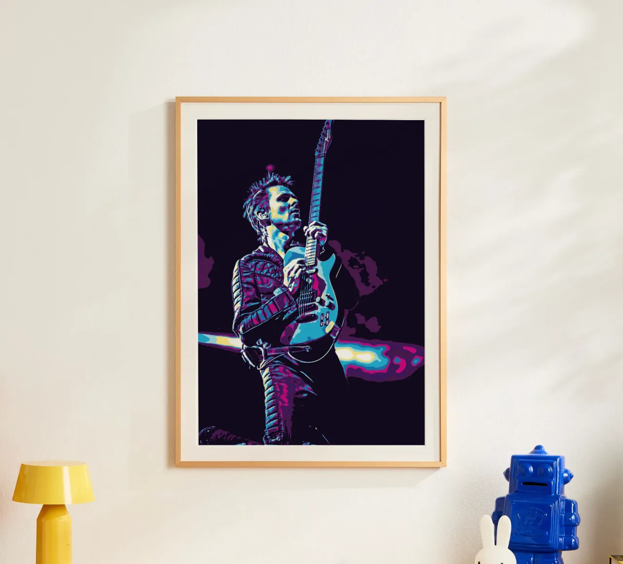 Citazioni di Matthew Bellamy poster con telaio in alluminio da neonartroom