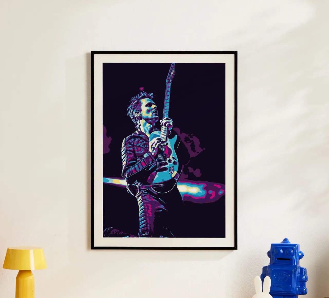 Citazioni di Matthew Bellamy poster con telaio in alluminio da neonartroom