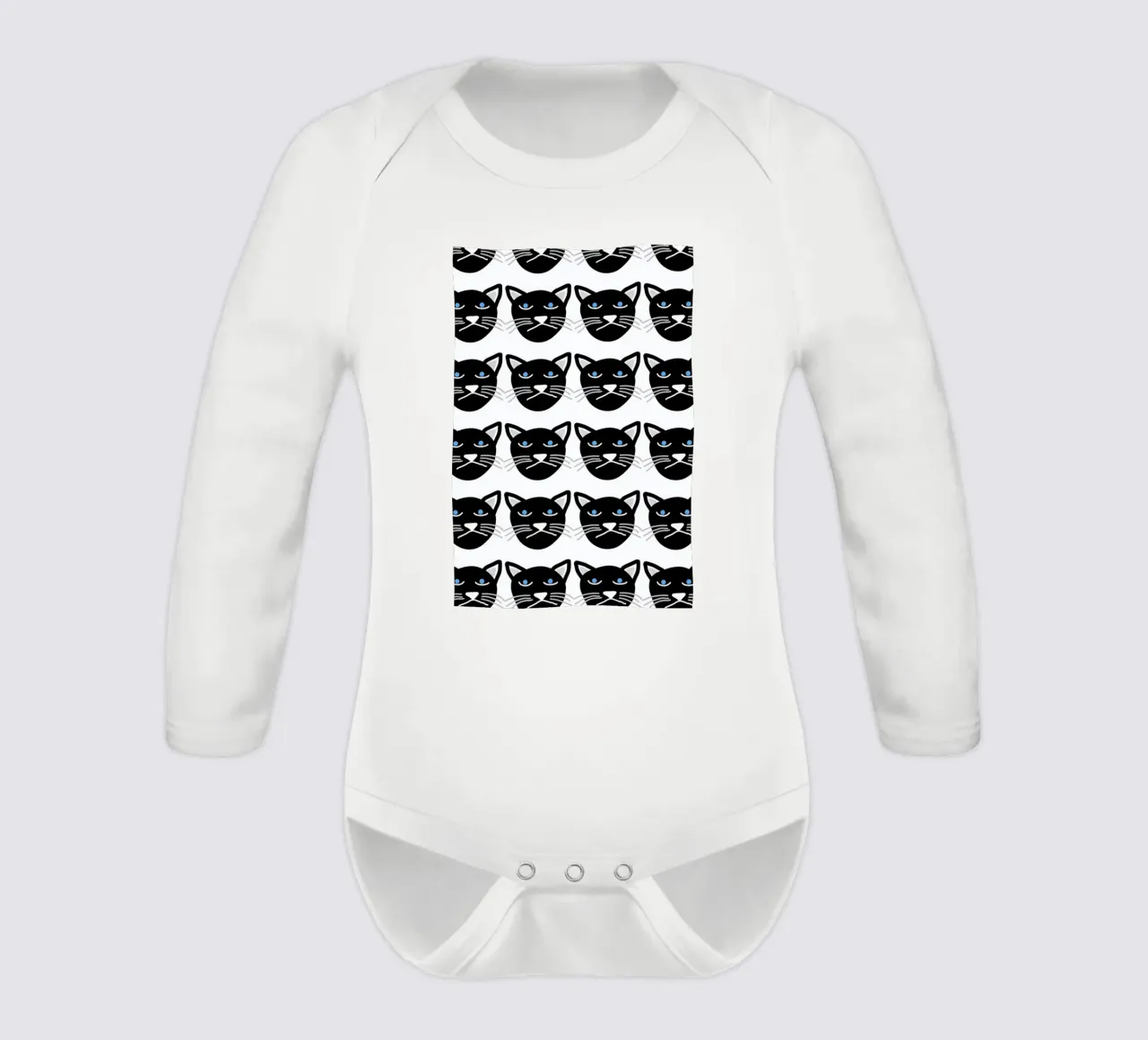 Grumpy Cat long-sleeve baby romper by Vasare Nar