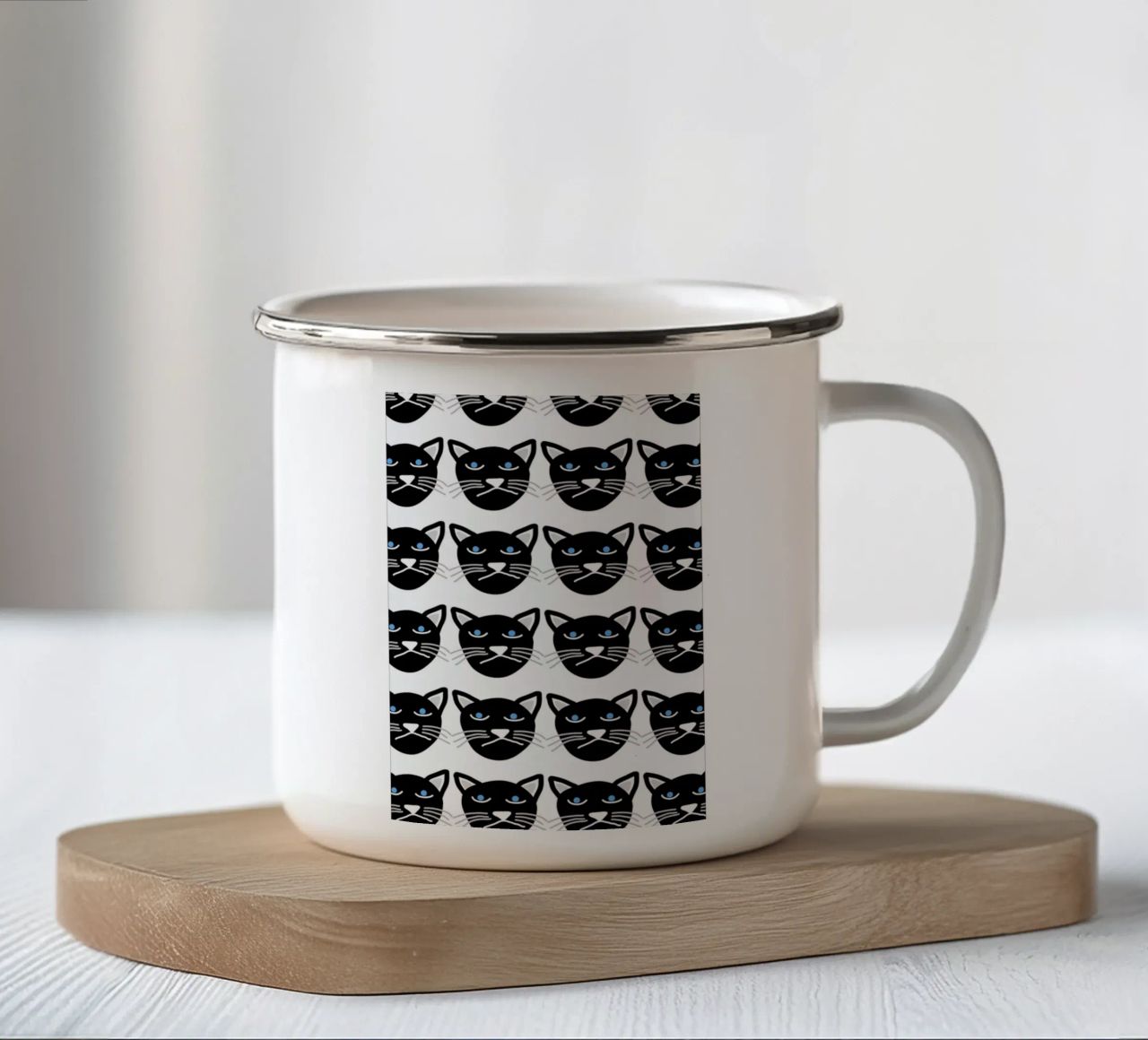 Grumpy Cat tazza in smalto da Vasare Nar