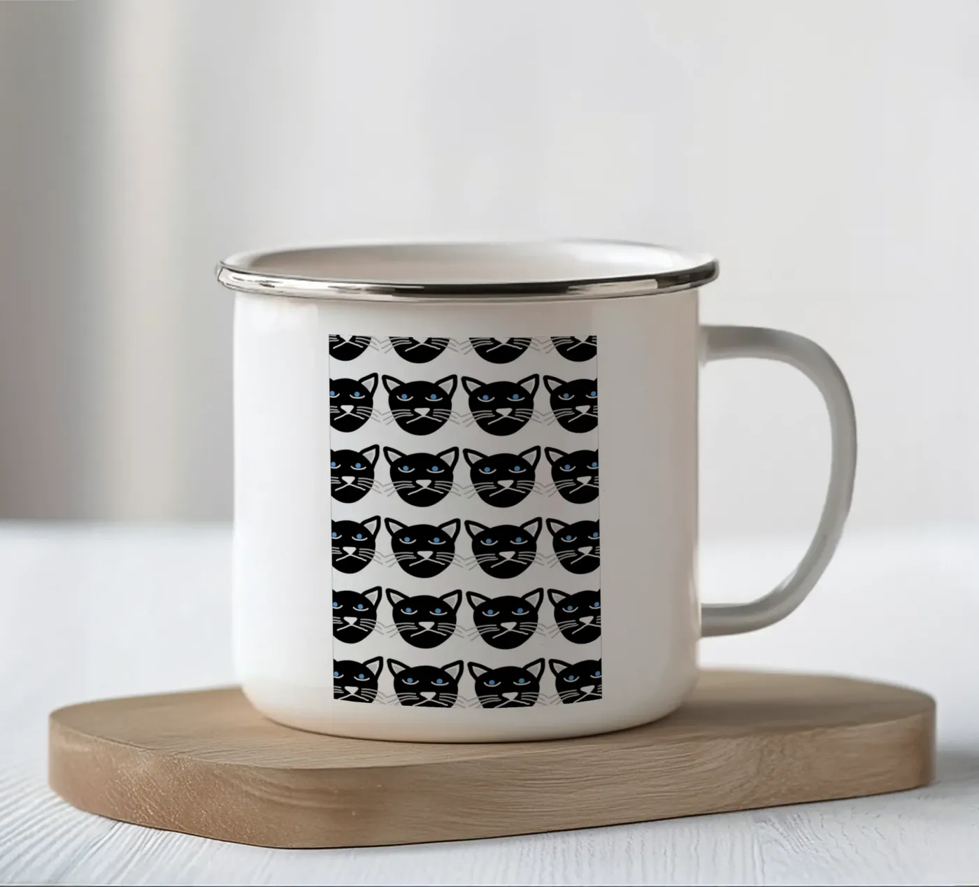 Grumpy Cat enamel mug by Vasare Nar