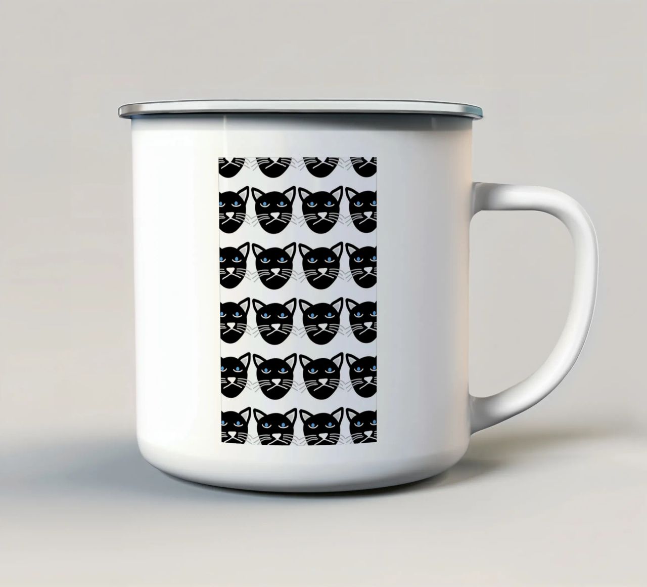 Grumpy Cat tazza in smalto da Vasare Nar