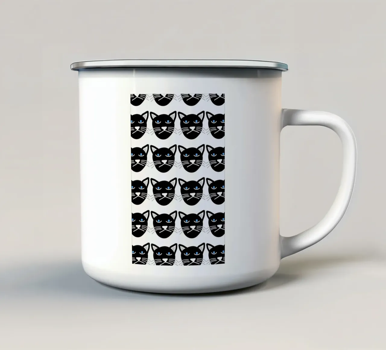 Grumpy Cat mug en émail de Vasare Nar