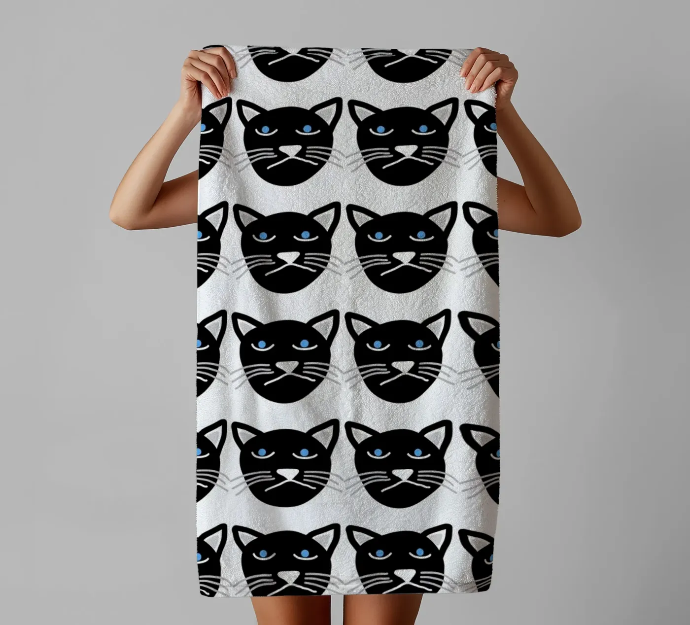 Grumpy Cat badhanddoek van Vasare Nar