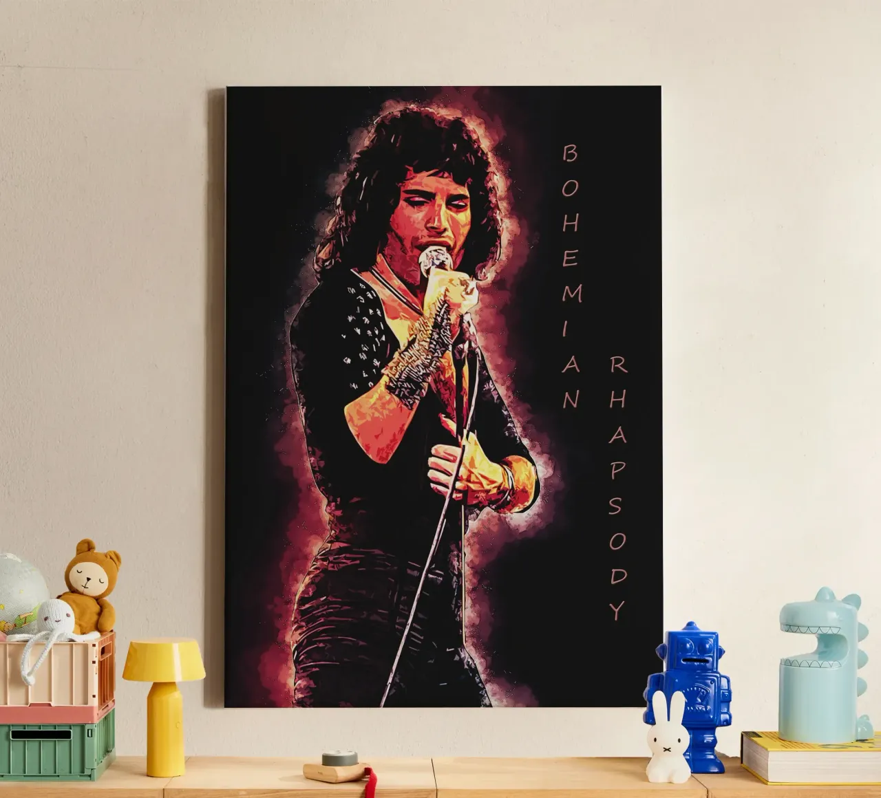 Legend of Freddie Mercury canvas van neonartroom