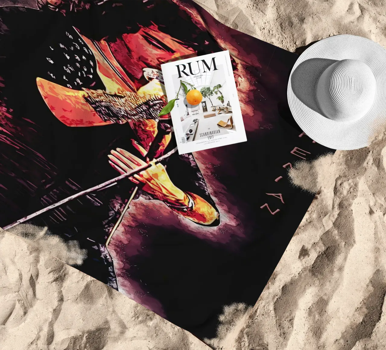 Legend of Freddie Mercury beach towel by neonartroom